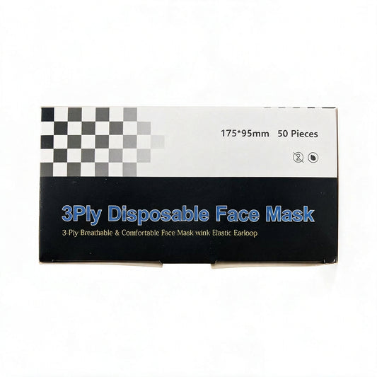3 Ply Disposable face Mask - Black