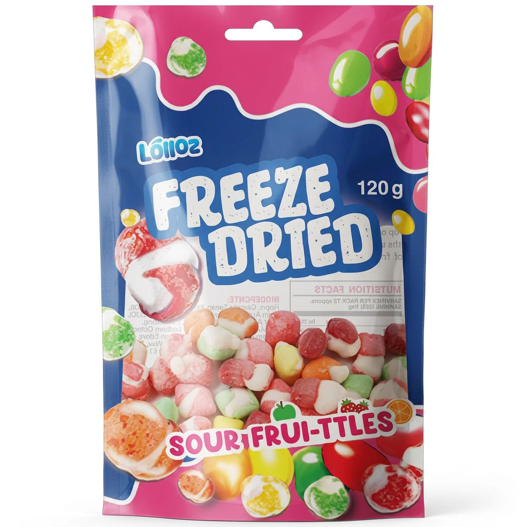 Lolloz Freeze Dried Sour Frui-ttles 120g Bag