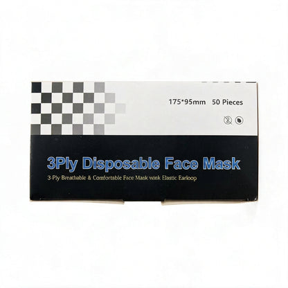 3 Ply Disposable face Mask - Black