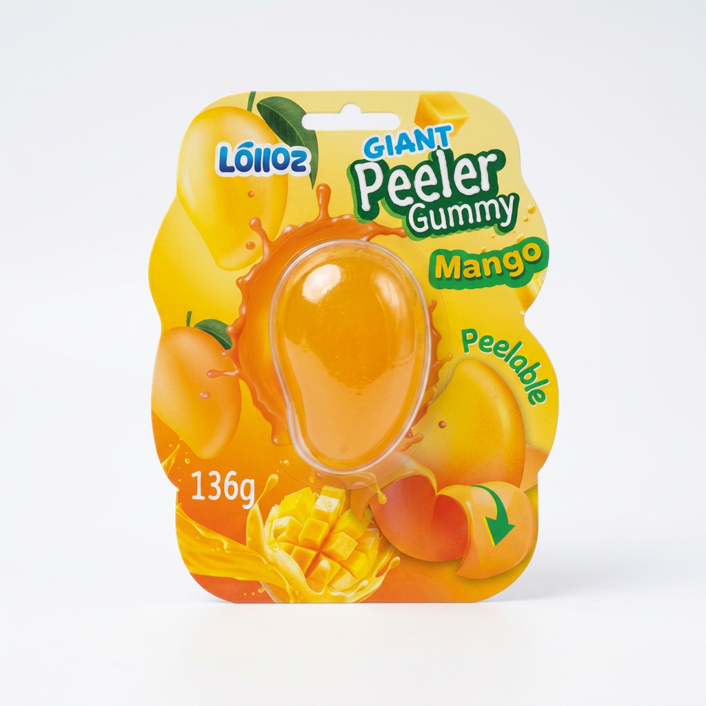 Lolloz Giant Peeler Gummy Mango Flavour 136g Packet